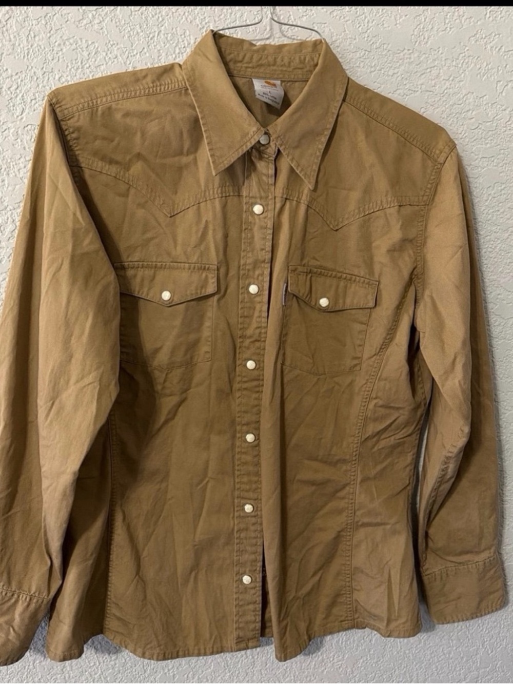 Carhartt Tan Western Pearl Snap-Front Shirt